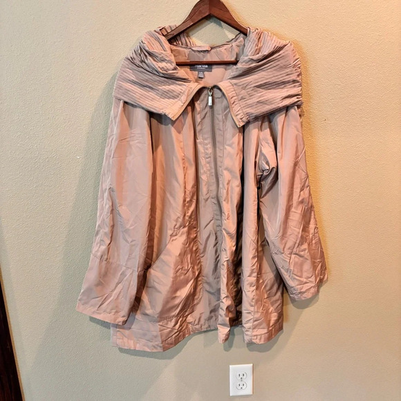 Martha Stewart Hooded A-Line Coat, Large, Water Resistant - Picture 2 of 11